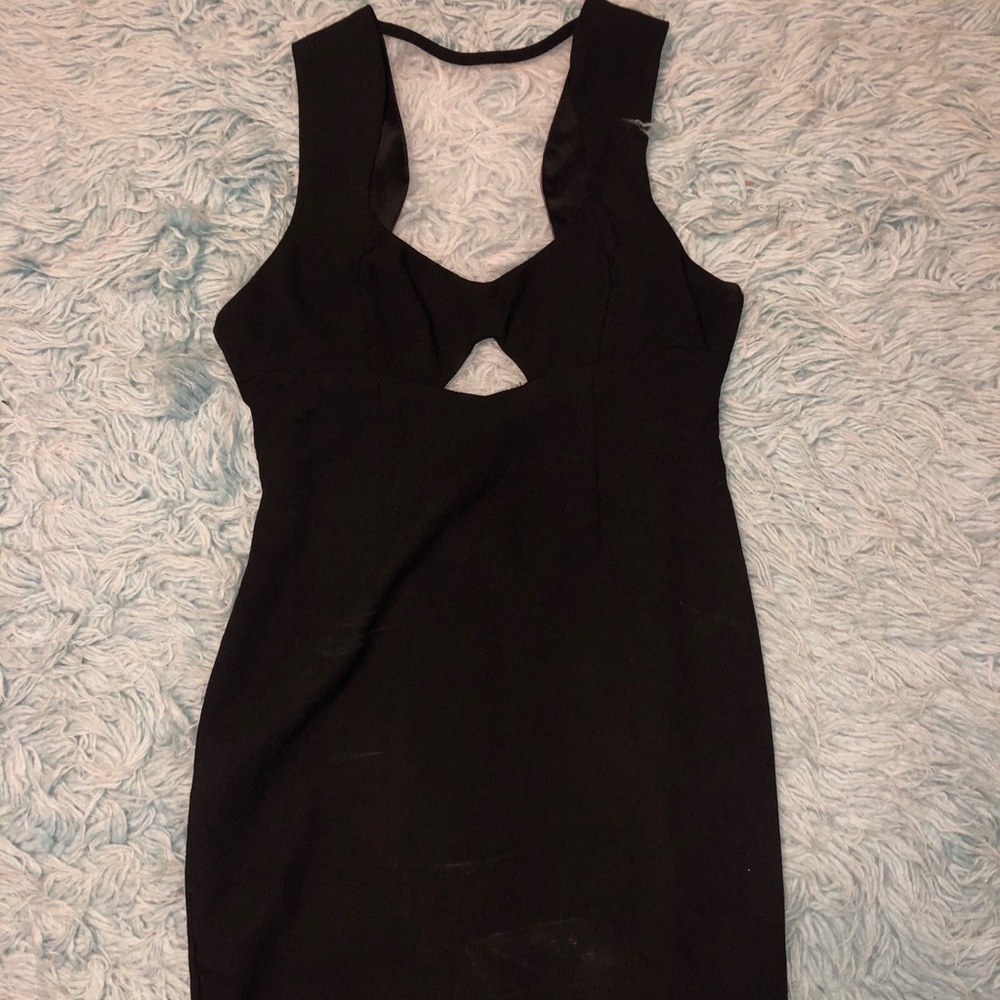 Tobi black mesh back minidress